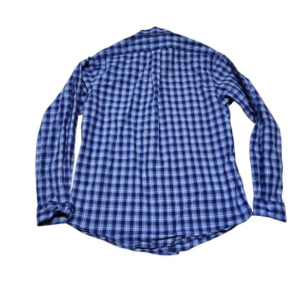Ralph Lauren‎ Blue Plaid Button-Down Shirt L Mens Cotton Classic Fit Long Sleeve - Picture 3 of 8